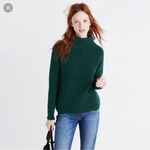 Madewell Southfield mockneck sweater forest green M
